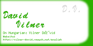 david vilner business card